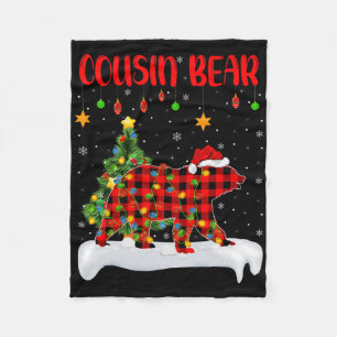 Manta Polar Búfalo Familia Matanza Primo Bear Christma