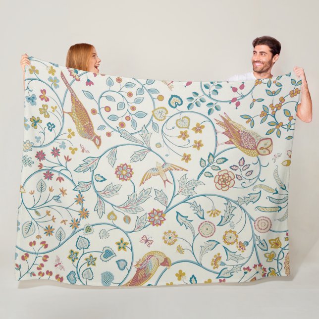 Manta Polar Búho botánico y bayas (In situ)