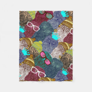 Manta Polar Búho en la corona