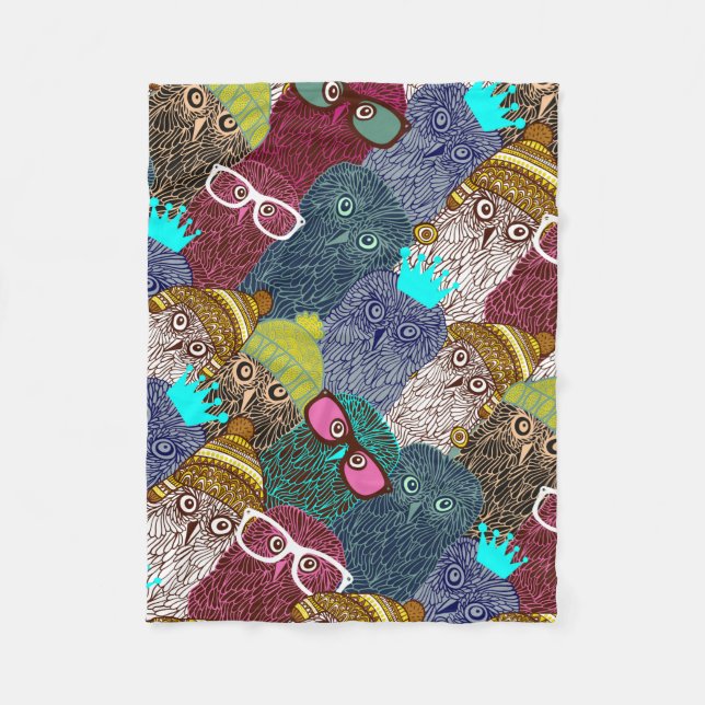 Manta Polar Búho en la corona (Anverso)