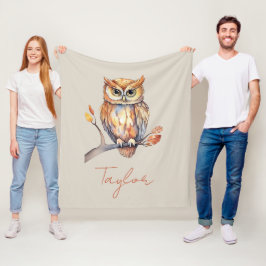 Manta Polar Búho Personalizado