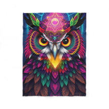 Búho Psicodélico: Arte de Mandala Neon