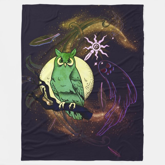 Manta Polar Búho y fantasma (Anverso)