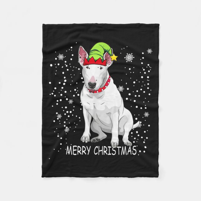 Manta Polar Bull Terrier Dog Tree Christmas Sweater Xmas Dogs  (Anverso)