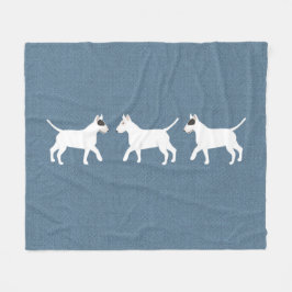 Manta Polar Bull Terriers Fleece Blanket