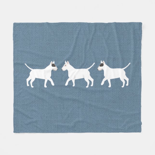 Manta Polar Bull Terriers Fleece Blanket (Frente (Horizontal))