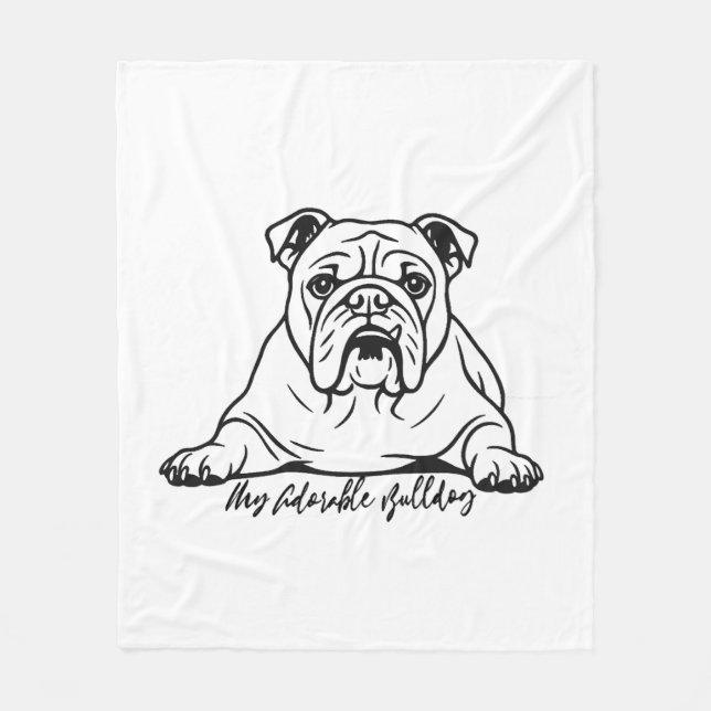 Manta Polar Bulldog Adorable (Anverso)