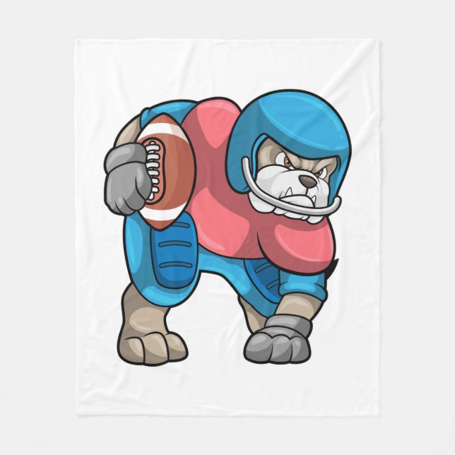 Manta Polar Bulldog at Sports with Football & Helmet (Anverso)