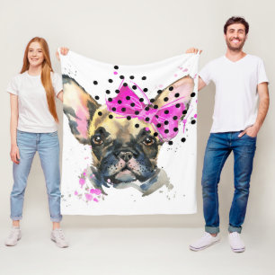Manta Polar Bulldog del francés de Cutie