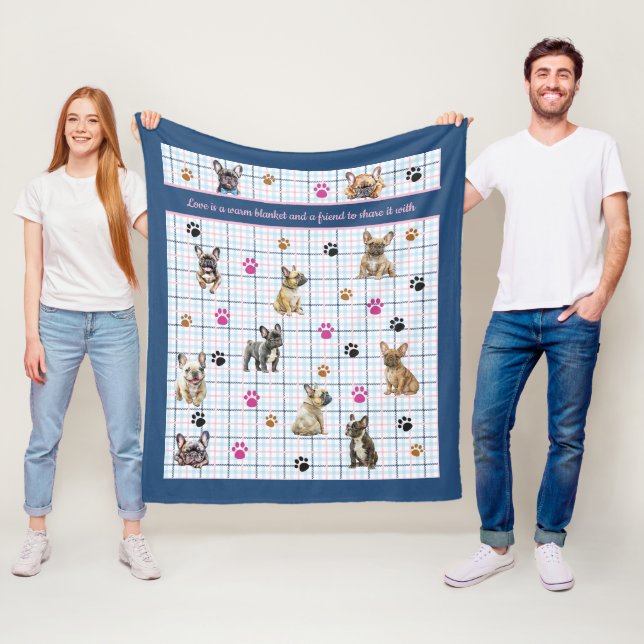 Manta Polar Bulldog francés (In situ)