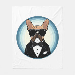 Manta Polar Bulldog francés: arte gracioso