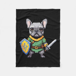 Manta Polar Bulldog francés como personaje de videojuegos retr