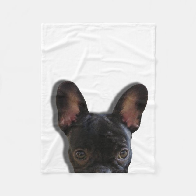 Manta Polar Bulldog francés del Peekaboo (Anverso)