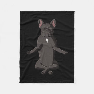 Manta Polar Bulldog francés del perro del yoga francés