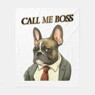 Manta Polar Bulldog francés en un traje