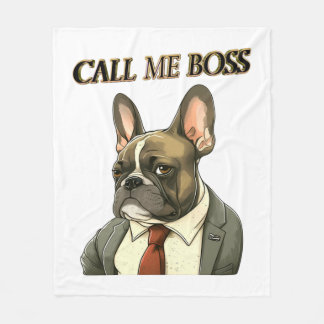 Manta Polar Bulldog francés en un traje