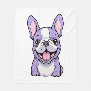 Manta Polar Bulldog francés Lilac
