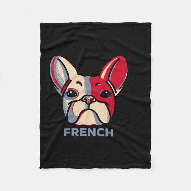 Manta Polar Bulldog francés Perro Diversión 1 (Anverso)