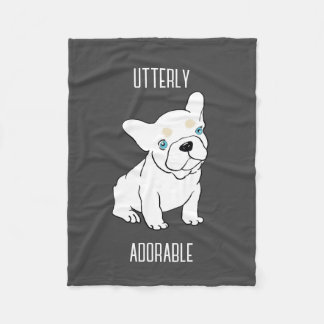 Manta Polar Bulldog francés Personalizado de cachorros Fleece 