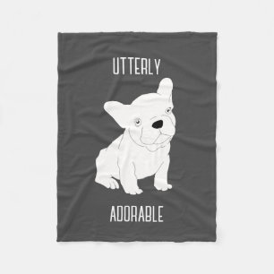 Manta Polar Bulldog francés Personalizado de cachorros Fleece
