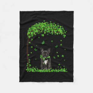 Manta Polar Bulldog francés St Patricks Day Lover Shamroc irla