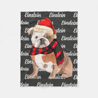 Manta Polar Bulldog inglés con Mascota de nombres de perro