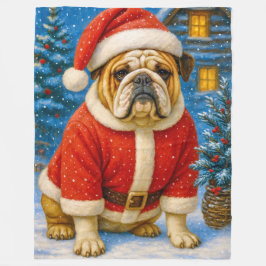 Manta Polar Bulldog Inglés de vacaciones