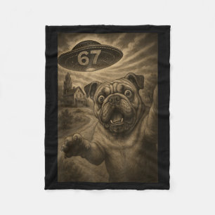 Manta Polar Bulldog Inglés Selfie 67 Meme Seis Siete Divertido