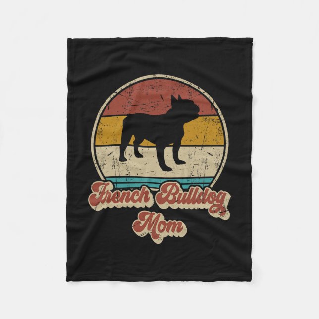 Manta Polar Bulldog Mamá Perro Lover Regalo Para Mujeres Frenc (Anverso)