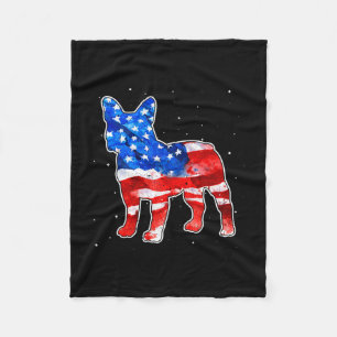 Manta Polar Bulldog Tie Dye Bandera Americana Patriótica 4 De