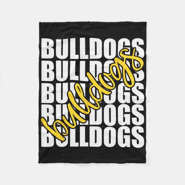 Manta Polar Bulldoges Amarillo Escuela Deportivo Equipo Espíri (Anverso)