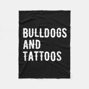 Manta Polar Bulldoges Y Dueños De Bulldoges De Tatuajes Perro