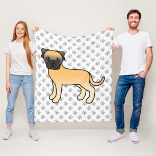 Manta Polar Bullmastiff cervato perro de dibujos animados lind