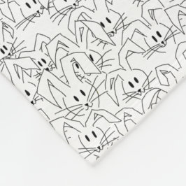 Manta Polar Bunches de Bunnies en blanco - sin costura.