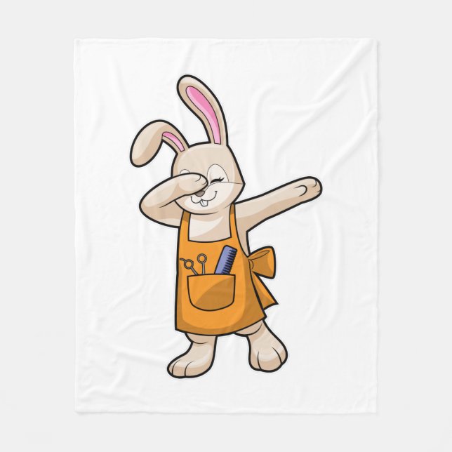 Manta Polar Bunny as Hairdresser with Comb & Scissors (Anverso)