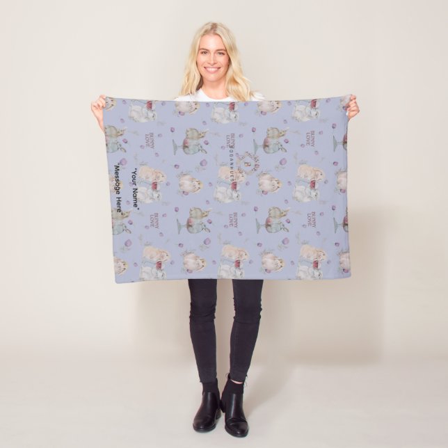 Manta Polar Bunny Buddies Baby Fleece Blanket (In situ)