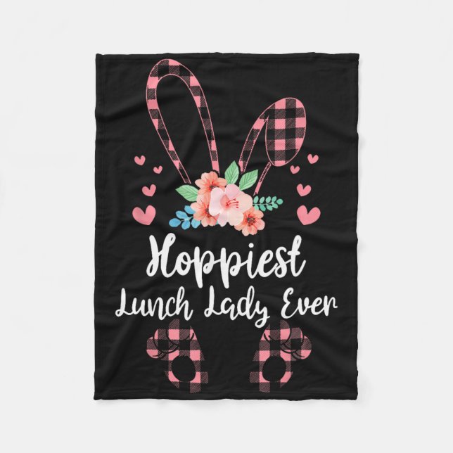 Manta Polar Bunny Leopard Hoppiest Lunch Lady Ever Easter Day (Anverso)