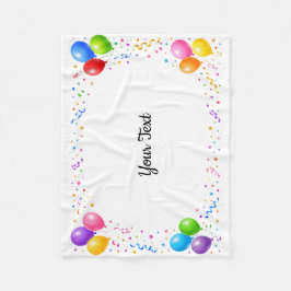 Manta Polar Bunte Party Ballons Konfetti Rahmen Design