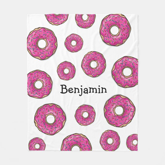 Manta Polar Buñuelo asperjado rosa delicioso jugoso (Anverso)