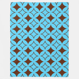 Manta Polar Buques azul y marrón