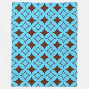 Manta Polar Buques azul y marrón