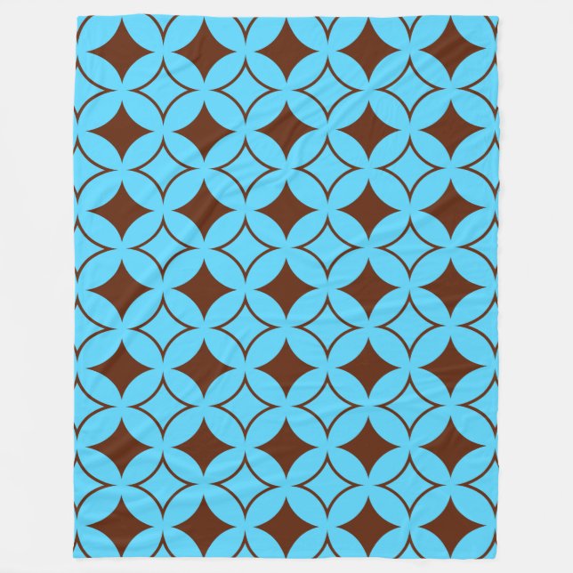 Manta Polar Buques azul y marrón (Anverso)