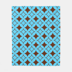 Manta Polar Buques azul y marrón