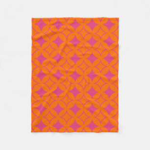 Manta Polar Buques rosa y naranja