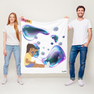 Manta Polar burbuja de jabón hecha por el chica