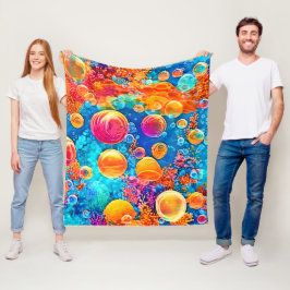 Manta Polar Burbujas de arrecife de coral coloridas