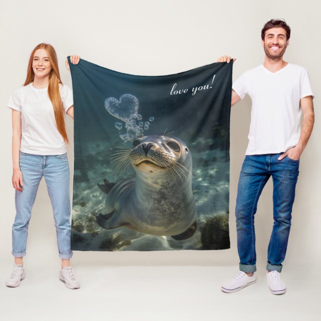 Manta Polar burbujas de corazón que soplan focas (In situ)