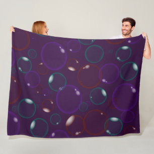 Manta Polar Burbujas moradas Bubbles Jabón de colores