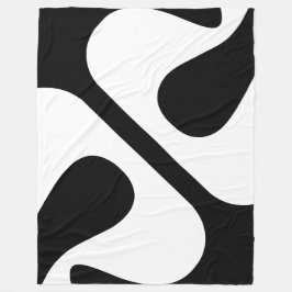 Manta Polar Burbujas torcidas audaces Black and White moderno