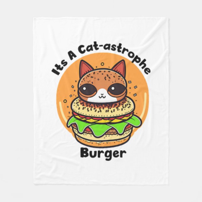 Manta Polar Burger de gatos 1 (Anverso)